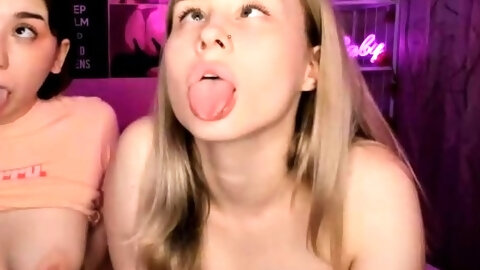 Very Hot Amateur French Teen couple tit fuck on Webcam