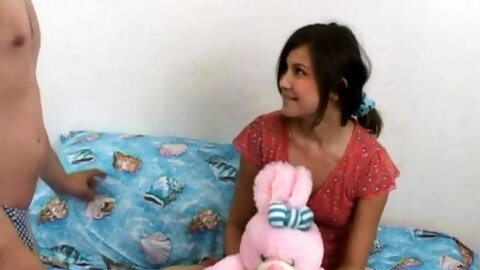 Naughty barely legal brunette hottie Albina B. is rammed