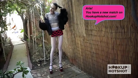 Skinny teen slut Aria Haze gets pounded again by Hookup Hotshot