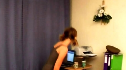 Luscious brunette Helena with round natural tits gets pole