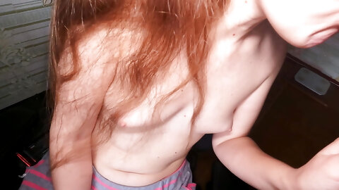 College Girl Gets Cum on Her Tiny 18 Year Old Tits!