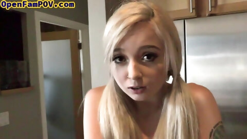 Petite stepdaughter fucked in pussy in POV by stepfather