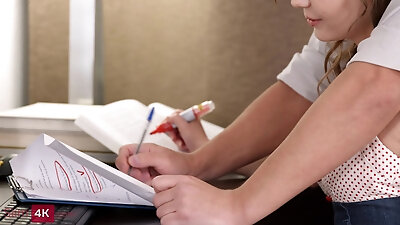 adorable brunette gets her ass ravaged by a kinky boss of hers