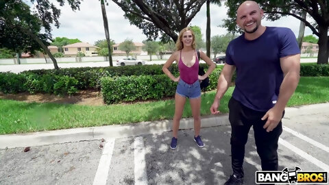 HOT blonde girl Aspen Celeste gets fucked by a large cock in the van