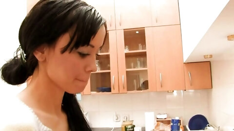 Lustful teen Diana craves for pole and gets it